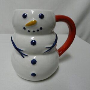 WonderShop Christmas Snowman earthenware Mug Cup Holidays dish safe NEW NWT